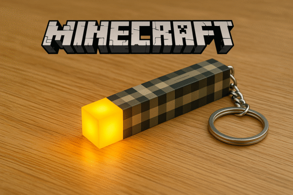 Minecraft Torch Keychain - Glow